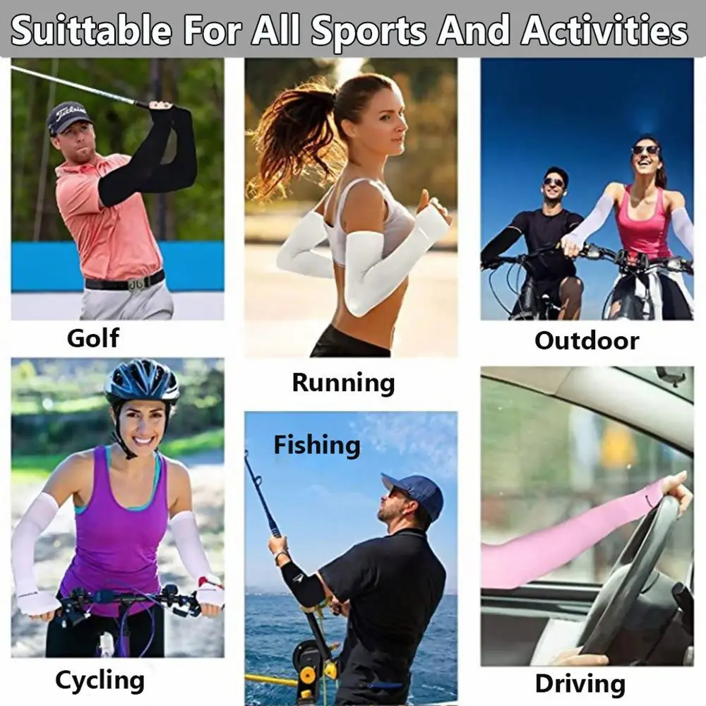 Exposed thumb Sportswear Basketball Running Sun Protection Arm Cover Outdoor Sport Arm Sleeves