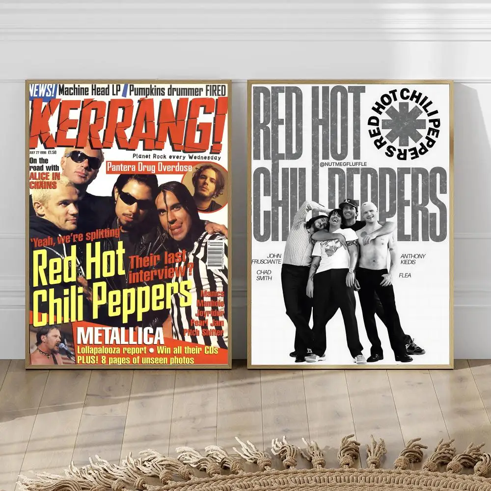 Alternative Rock Band R-Red Hot Chili Peppers-s Poster HD Wall Art Print, Self-adhesive Poster Sticker, Aesthetic Home Decor