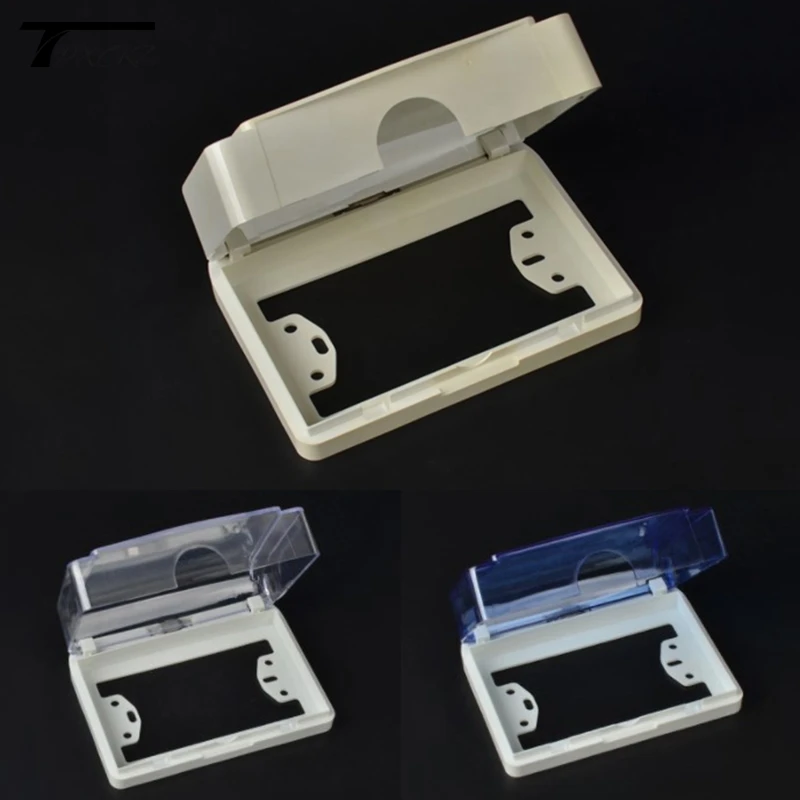 Type 118 Heightened Waterproof Splash Box Bathroom Accessories Electrical Wall Socket Switch Protection Cover Transparent