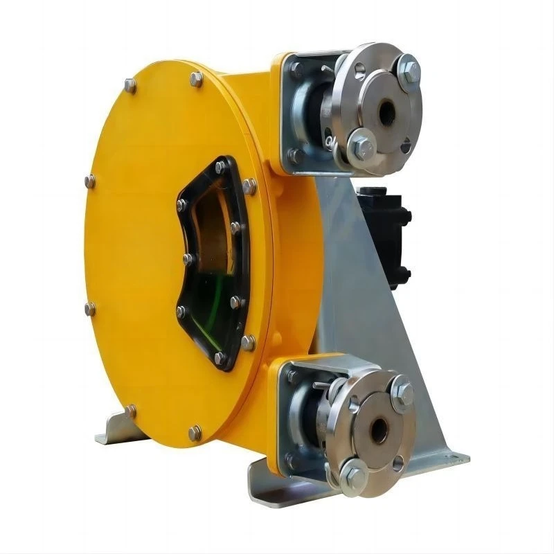 Wet sprayer accelerant pump, extrusion hydraulic hose pump