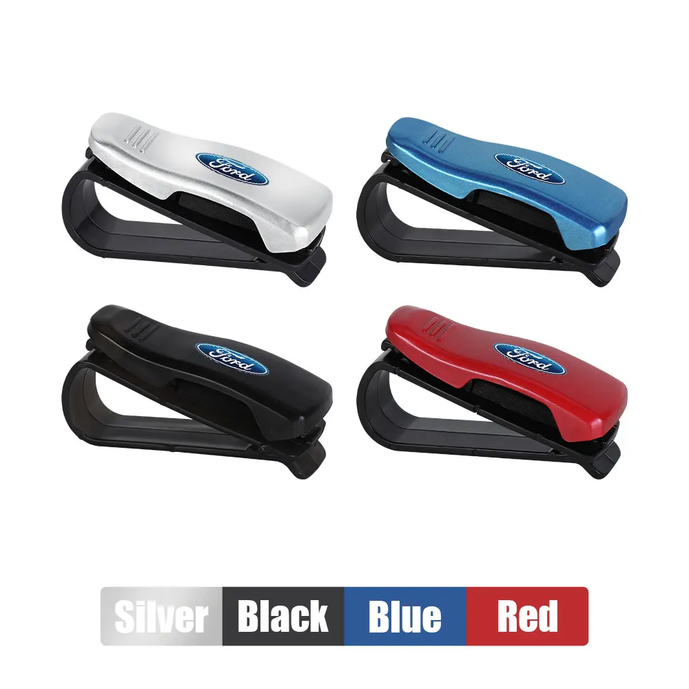 1PC Universal Car Auto Sun Visor Glasses Box Sunglasses Clip Card Ticket Holder For Ford ST Fiesta Ranger Mustang Transit