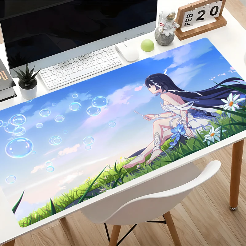 Extended Mouse Pad H-honkai Impact 3 Gamer Accessories Natural Rubber Keyboard Pad kawaii Computer Desk Mat Hot Gaming Mousepads