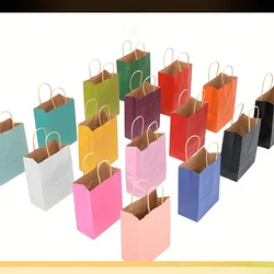 80 Kraft Paper Bags With Handles 10.5 'x8