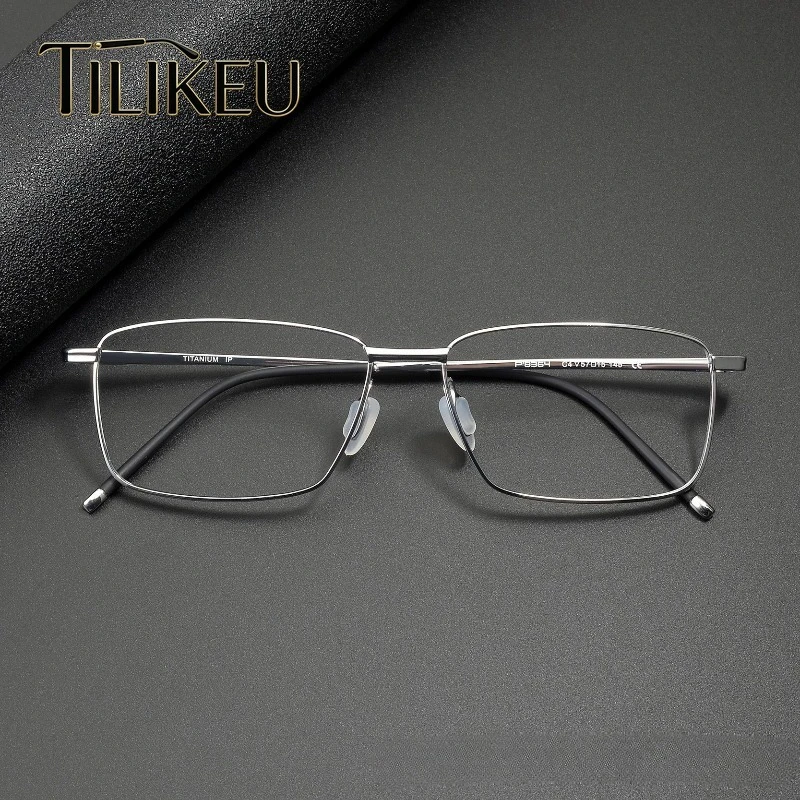 

2026 Business Men's Ultralight Pure Titanium Glasses Frame Retro Rectangular Eyewear Men Computer Daily Fashion Eyeglasses Frame