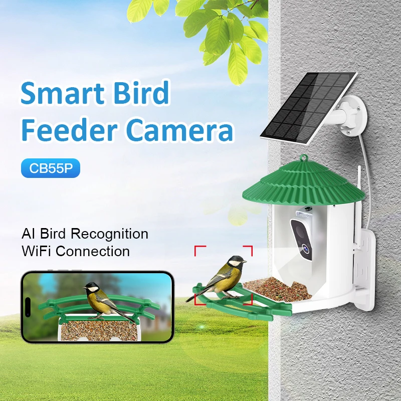 Vstarcam CB55P Smart bird feeder camera low power Solar powered wifi camera AI camera with color night vision and battery