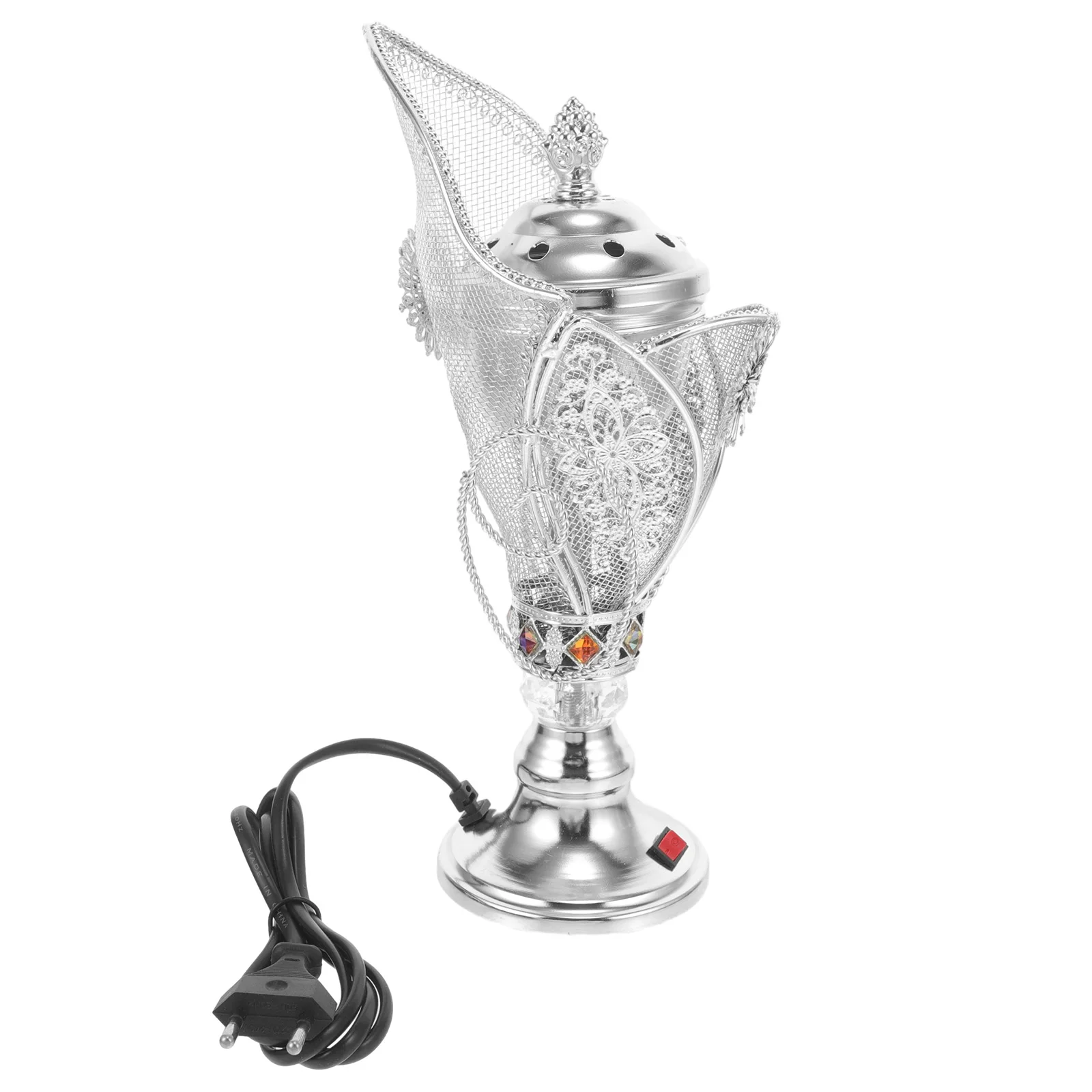 

Silver Metal Incense Burner Home Office Decor Elegant Resin Censer nament Simple Relaxing Modern Style