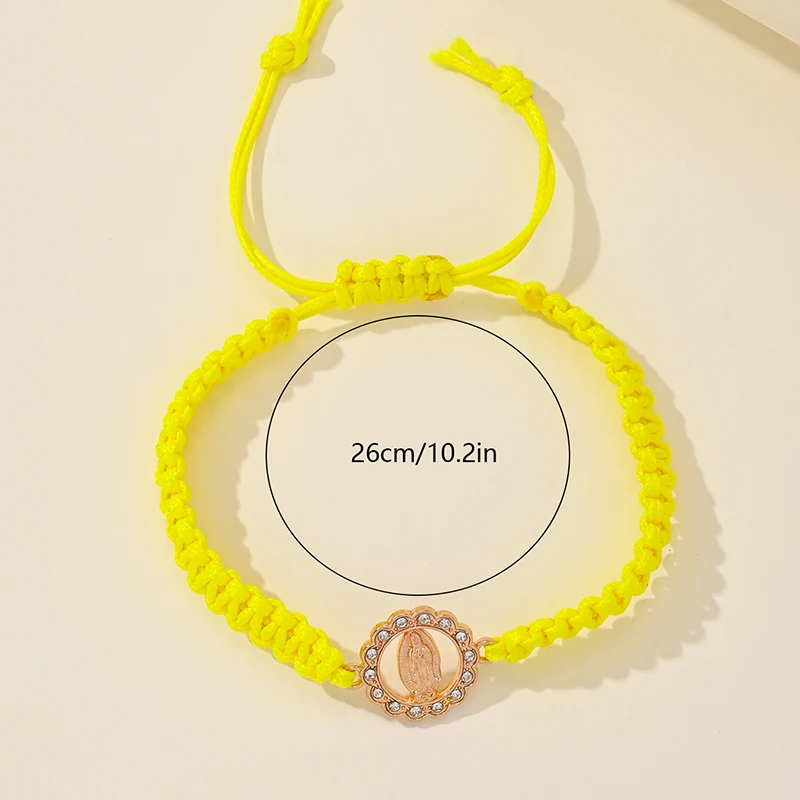 Bohemian Yellow Creative Letter Pendant Bracelet 1 Piece Handwoven Accessories for Women & Men Couple Jewelry Gift Hot Sale