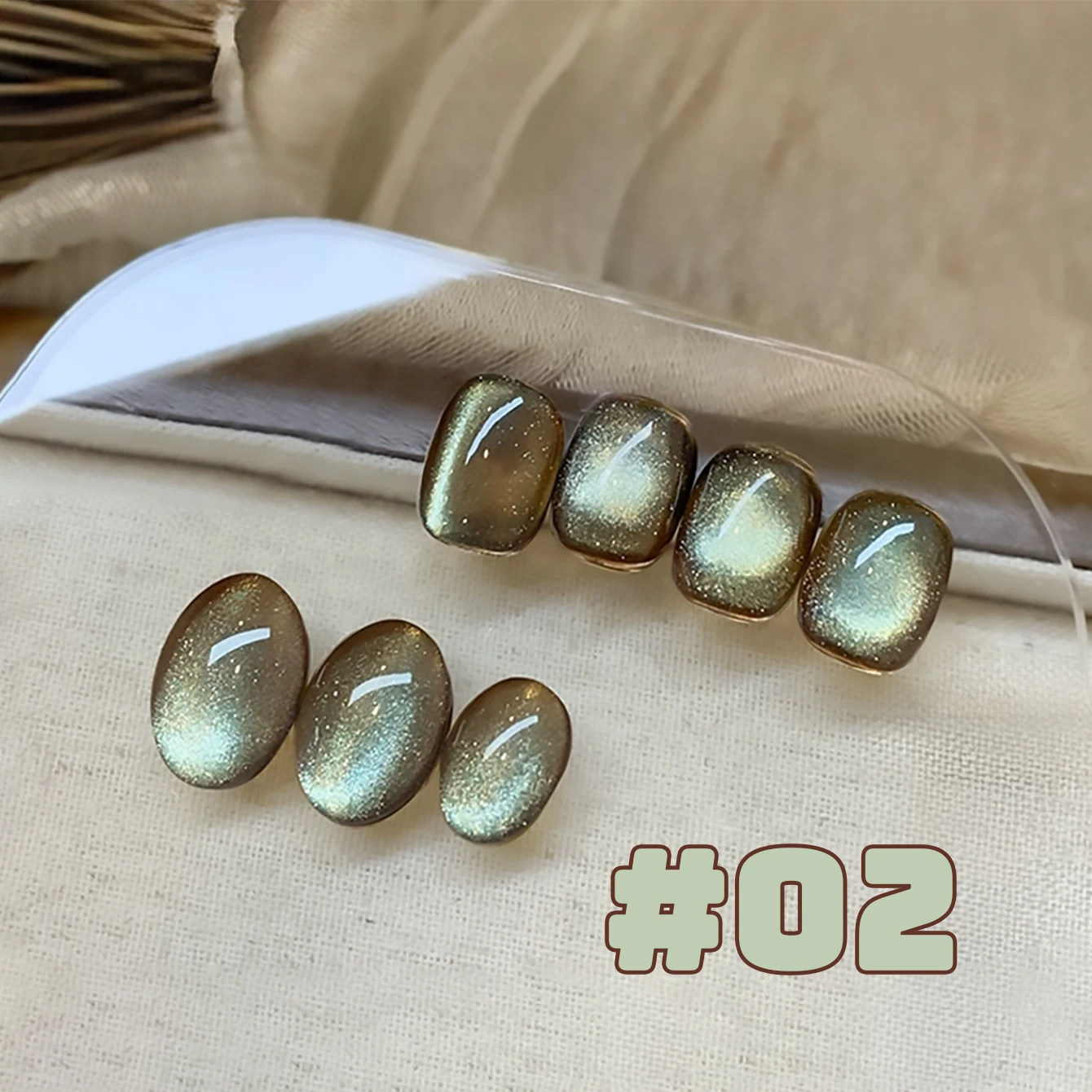 1pcs TC 2026 New Whitening Sparkling Brown Green Crystal Nail Art Autumn Popular Brown Blue Glass Bead Cat Eye Gel Nail Polish