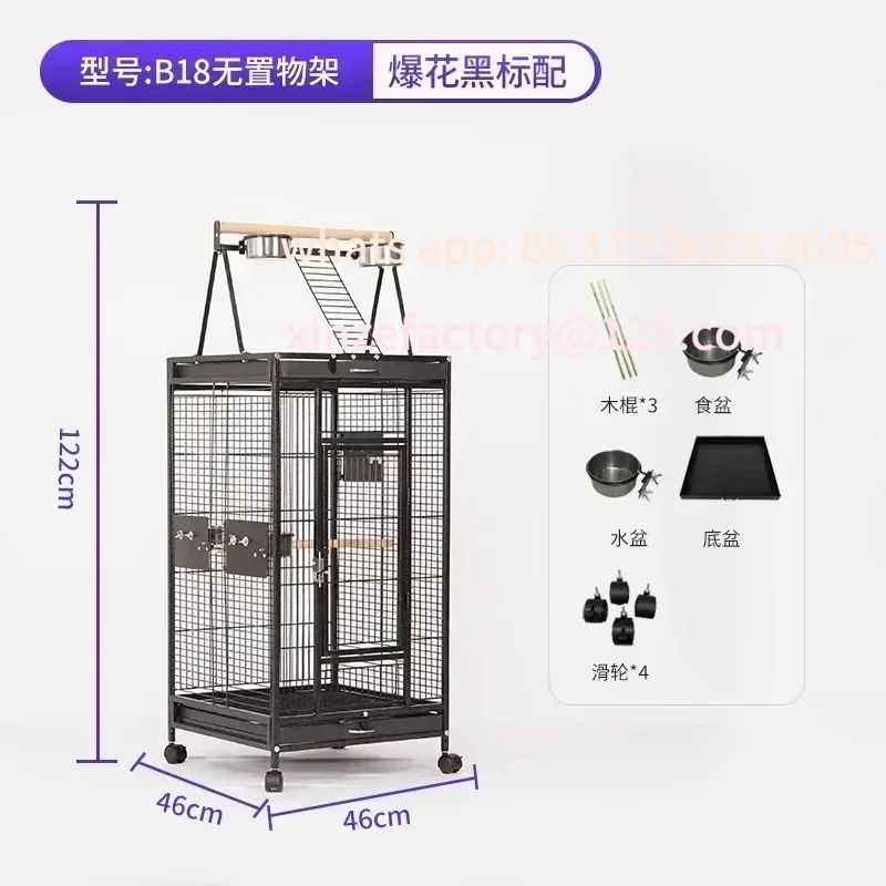 

Customizable 180cm Large Flight Metal Bird Cage For Medium Or Big Sized Parrot Bird Pet Aviary Iron Wire Bird Cage House