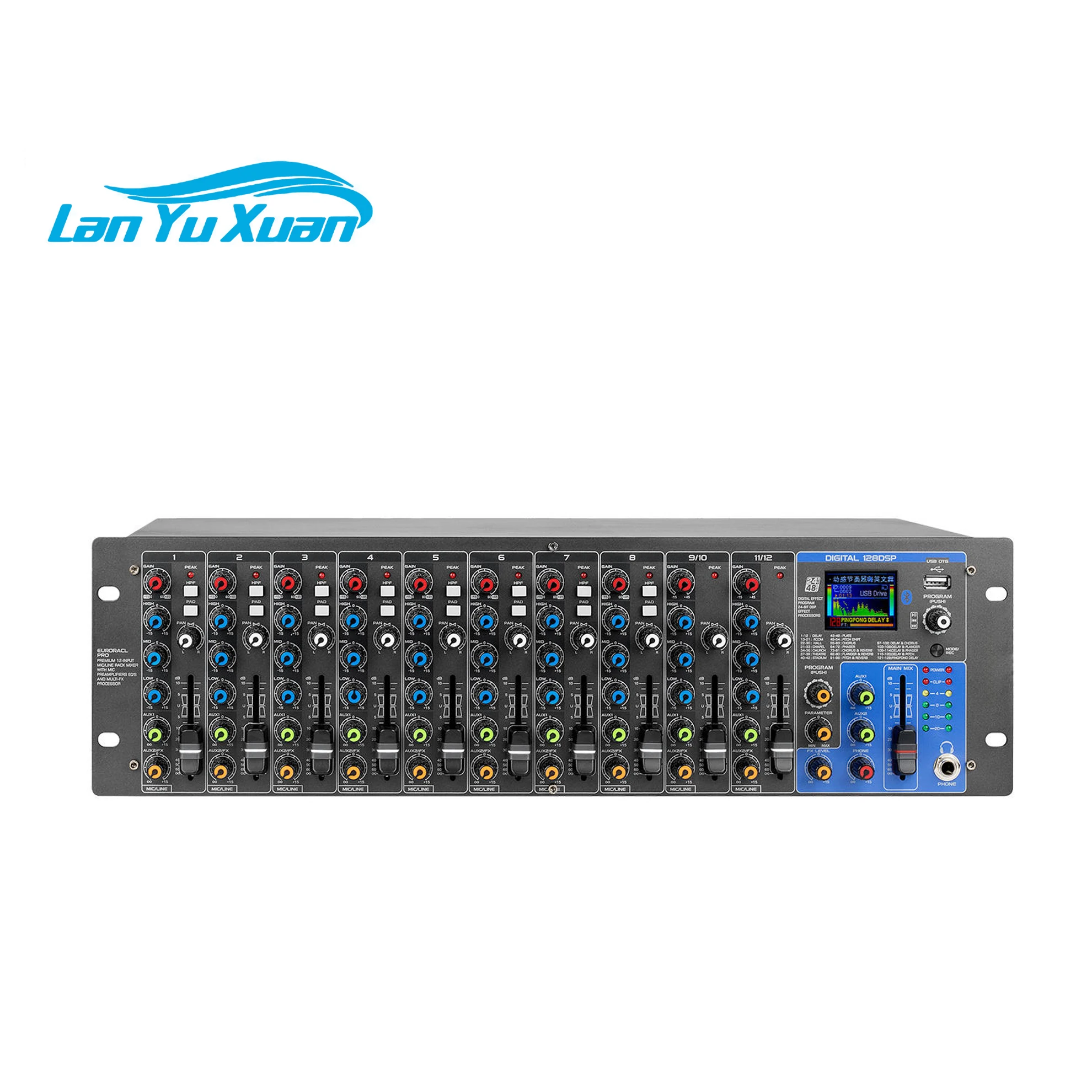 

Professional QX12 12-channel Rack-mounted Metal Mixer with Embedded Effects Analog Audio Console