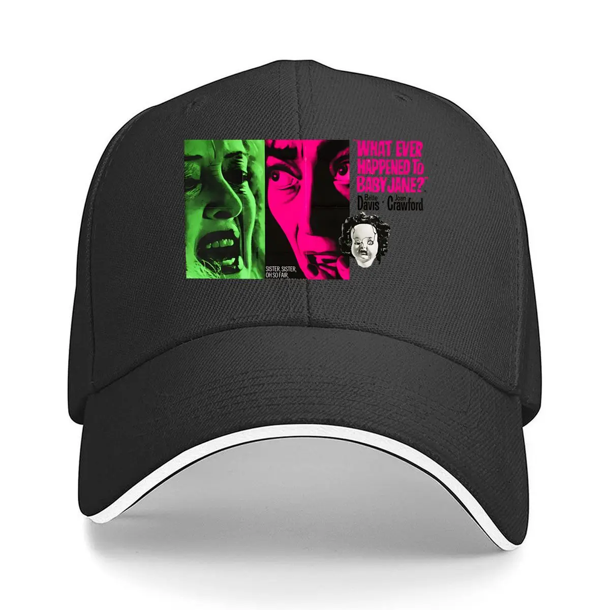 

Pink Green Art - Colorful, Abstract, Bold, Minimalist, Creative - Themed Sandwich Baseball Cap