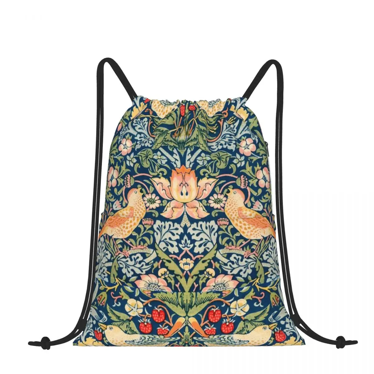 

Drawstring Backpack William Morris Strawberry Thief Shoulder Bag Zipper Pocket Sports & Travel Hikes Portables Bag