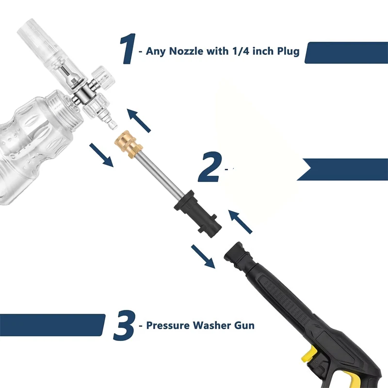 High Reach Karcher Extension Lance Quick Conversion High Pressure Sprayer Accessory for SUV Pickup Truck Large Vehicle Cleaning