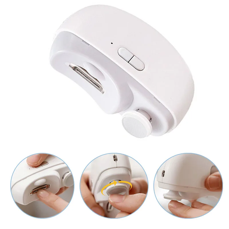 Electric Nail Cutter Electric Nail Clipper 2 in 1 Automatic Electric Nail Clipper Cutter with Light DDZJD02