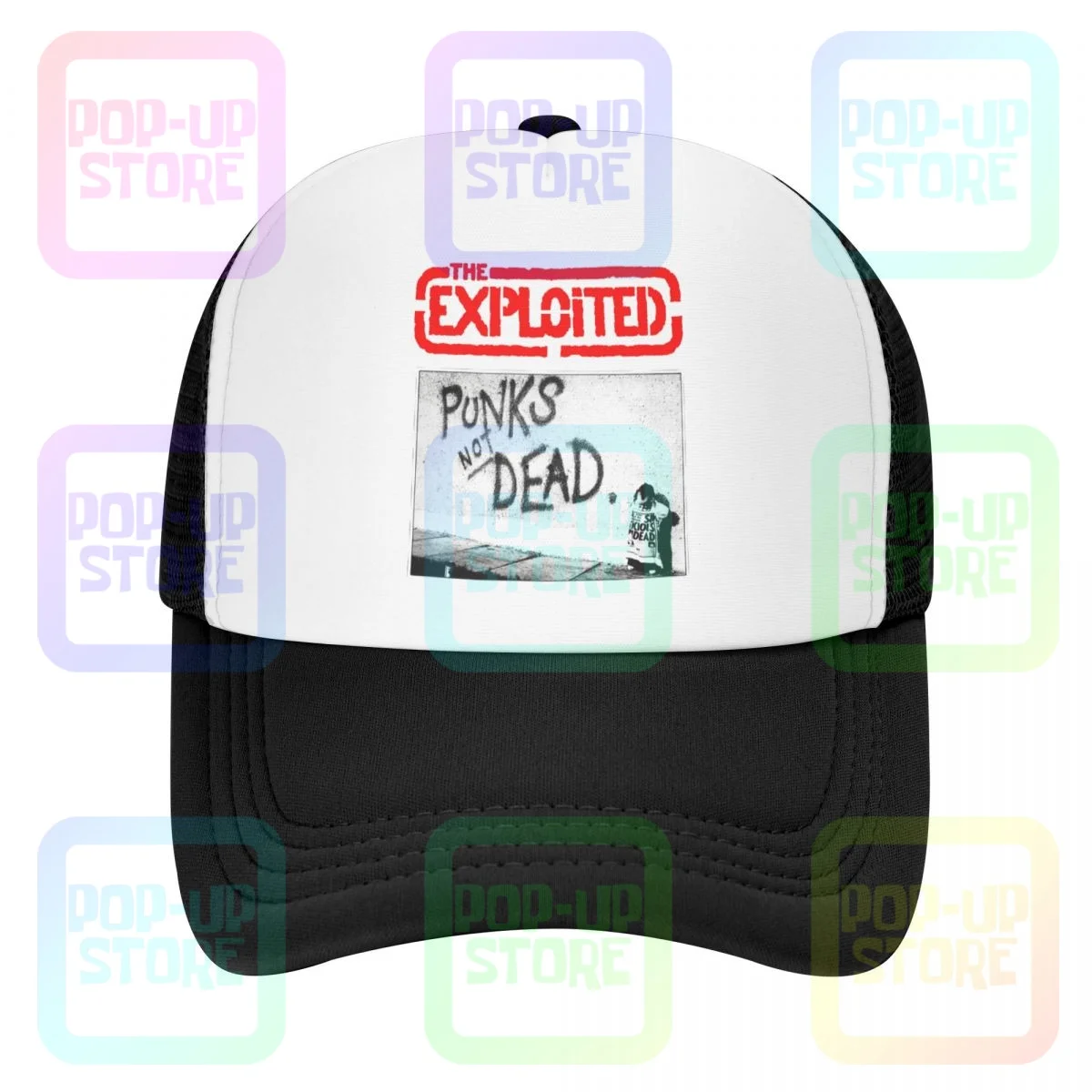 The Exploited Scottish Punk Rock Band Punks Not Dead Baseball Cap Trucker Hats Breathable Retro