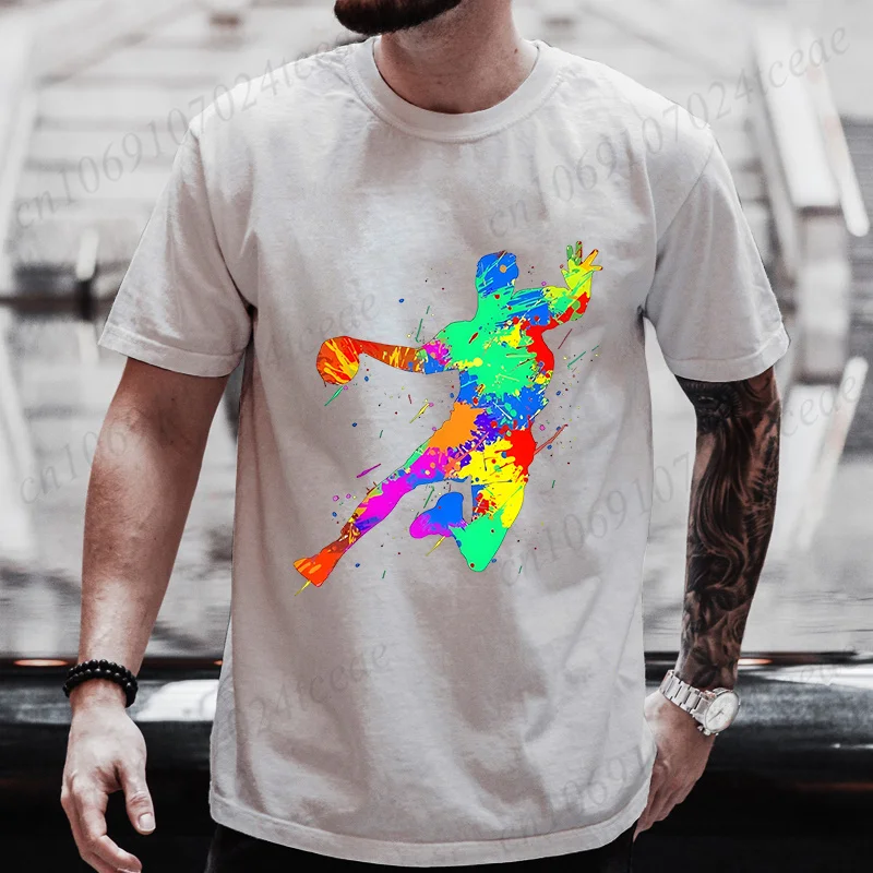 Funny Handball Player Designs for Men Women T Shirts Tee Summer Tops Short-Sleeve Fashion Tshirt Clothing Casual Trendy T-shirts