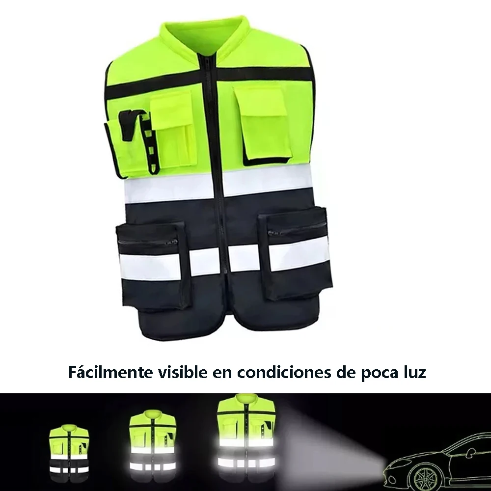 Abbigliamento riflettente per moto gilet di sicurezza stradale giallo giubbotto di sicurezza riflettente ad alta visibilità giubbotto da ciclismo