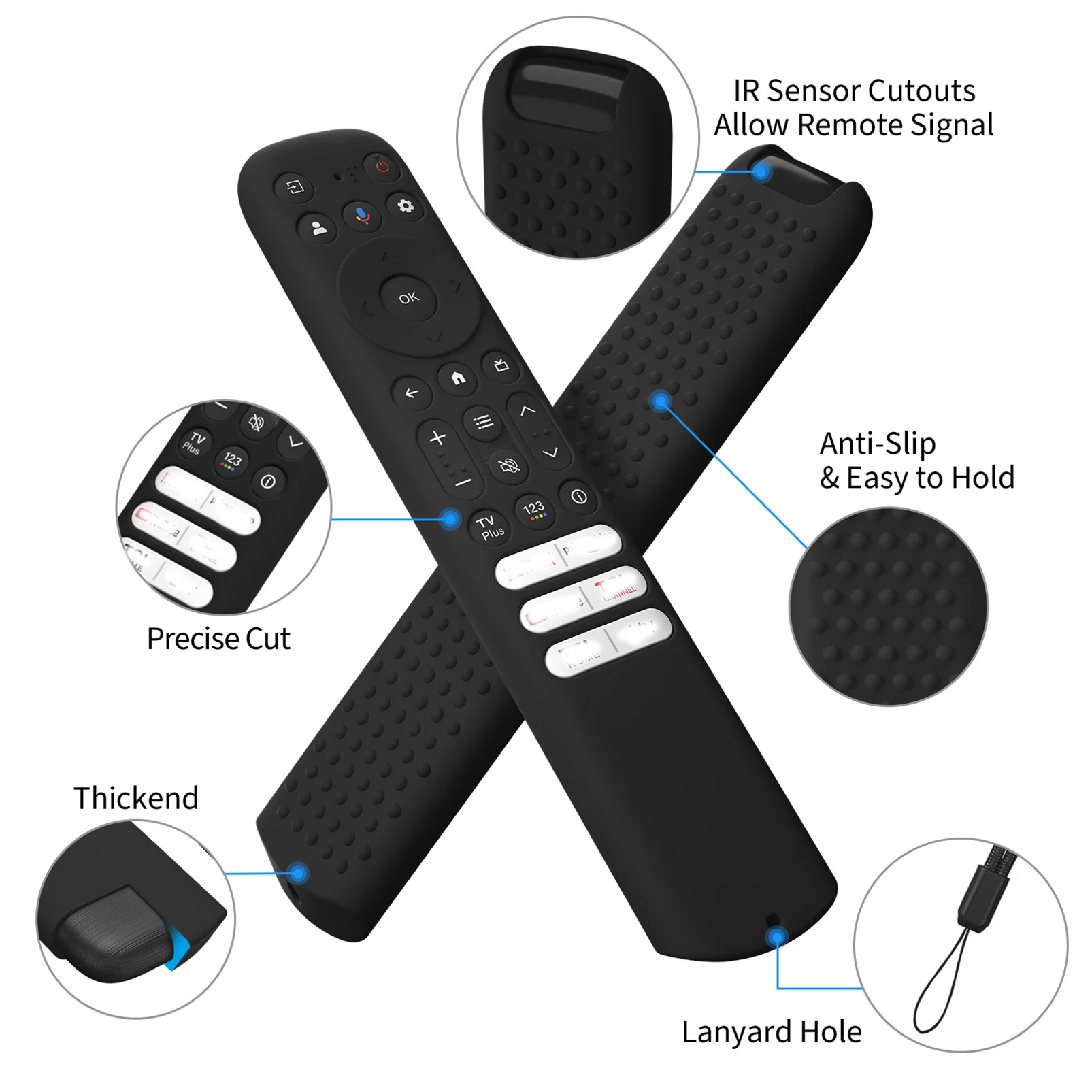 Silicone Remote Controller Case Smart TV Protective Cover Sleeve for TCL RC813 FMB1/RC923 FMB3/RC902V FMR1 FMR4 FMR5
