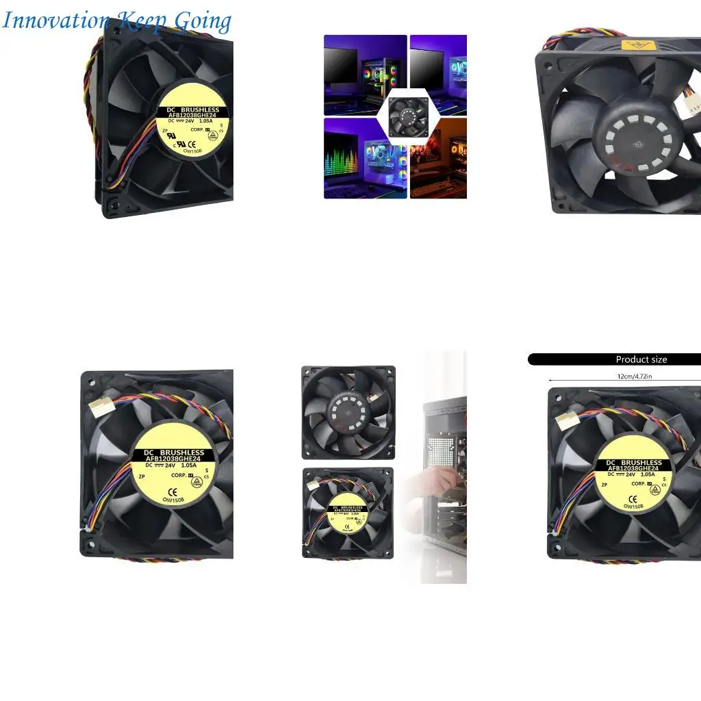 

E65C 120x120x38mm 24V 1.05A Quiet Computer Fan PC Fan For Computer PC Case GPU CPU