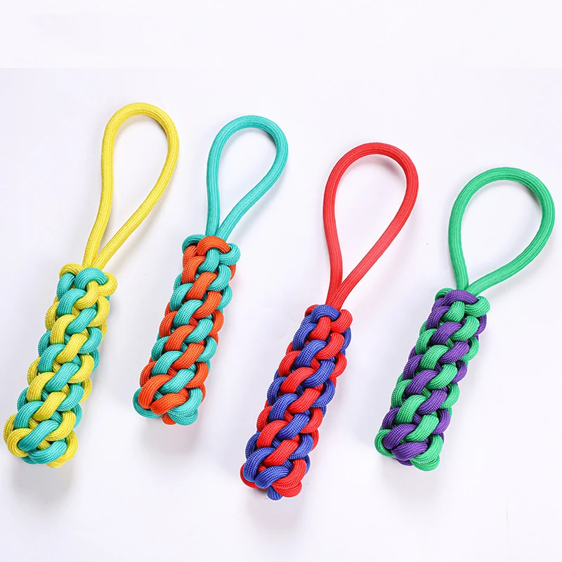 Pet cotton knot toy set, bite resistant and wear-resistant cotton rope ball dog toy, multi-color cotton ball dog toy