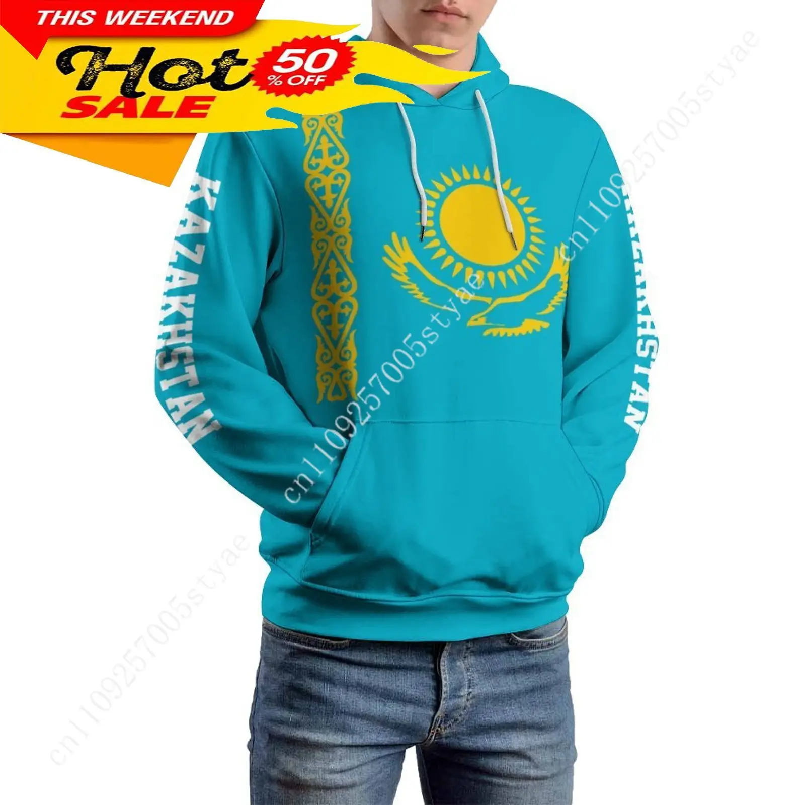 

Kazakhstan Flag Hoodie Men Woman Warm Pullover Hooded Novelty Hoodies Fashion Sweatshirt Loose Tops Clothing with Pockets