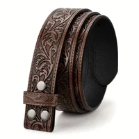 Genuine Leather retro men's and women's belt embossed pure cowhide retro nostalgic belts for women versatile jeans Western style - Image 5
