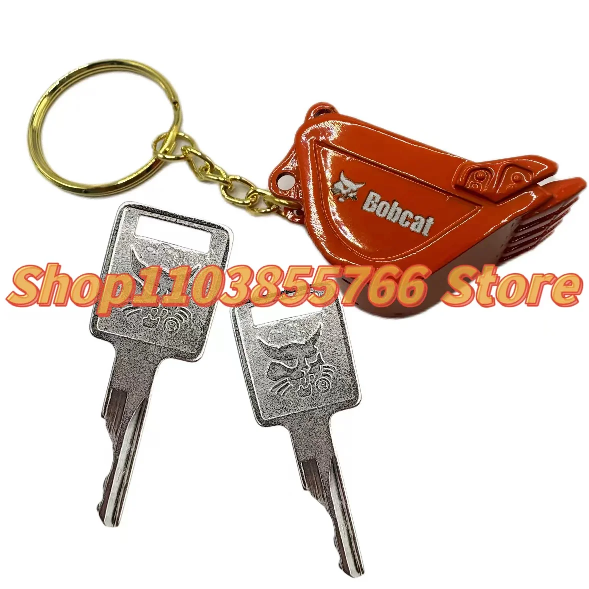 2PCS D250 Ignition Keys 6693241 For S160 S185 S331 S550 Bobcat Skid Steer Loader Sweeper Key Excavators Heavy Equipment Keychain