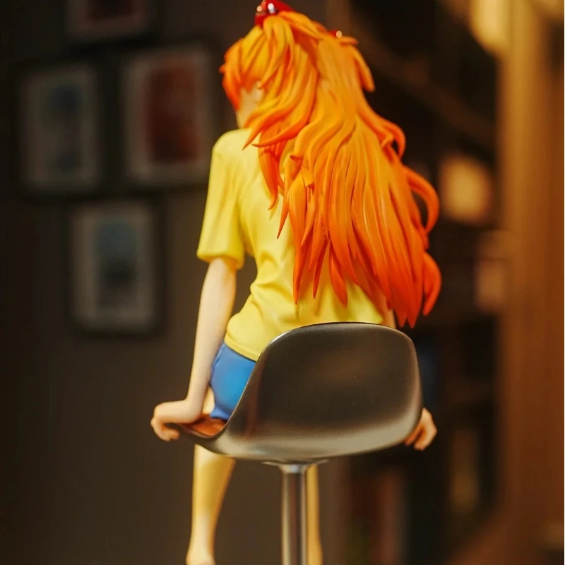 إيفا 1/6 Asuka الخبز نسخة 24 سنتيمتر عمل أرقام بولي كلوريد الفينيل يجلس تمثال بيشوجو نموذج أنيمي لعبة حالة الكمبيوتر ديكور تحصيل هدية