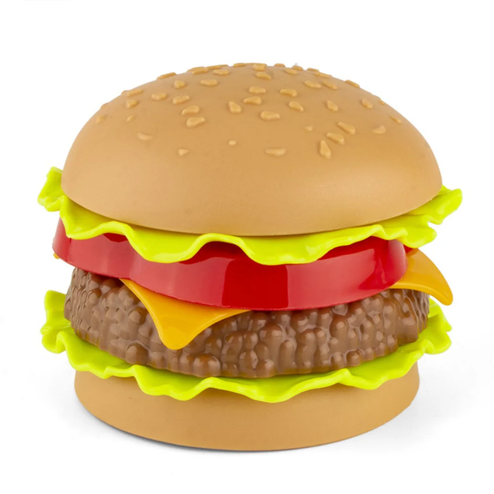 어린이 시뮬레이션 버거 장난감 세트 DIY 핫도그 만들기 역할 놀이 소품