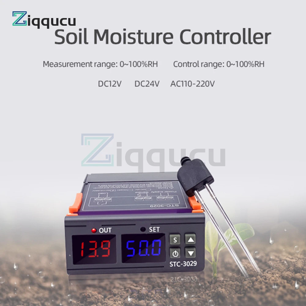 WH8040 Digital Humidity Controller Electronic Humidity Control Instrument Regulator Switch Sensor Hygrometer 1-99% 12V 24V 220V