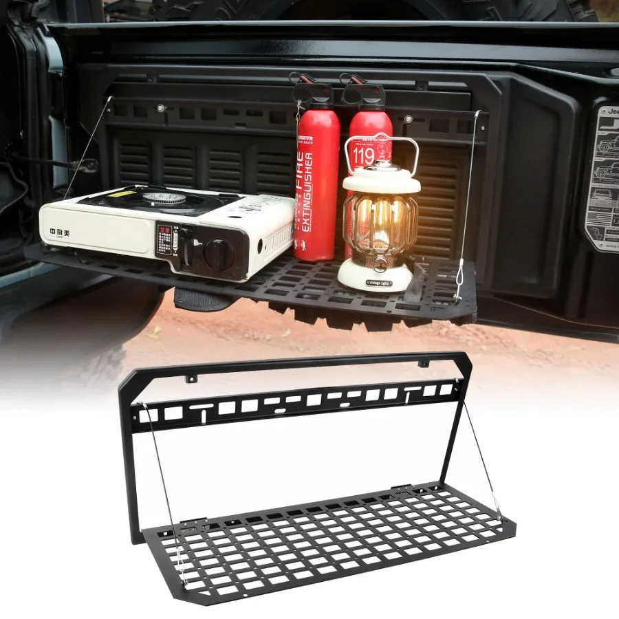 

Tailgate Table Foldable Rear Cargo Shelf Compatible with Wrangler 20072018 JK JKU 20182022 JL JLU