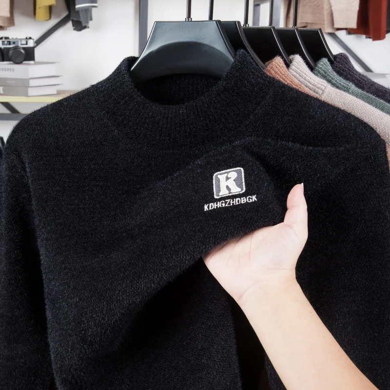 Designer Original Men's Knit Sweater Long Sleeve Crew Neck Letter Patch Warm Anti Pilling Casual Autumn Winter Men's Clothing