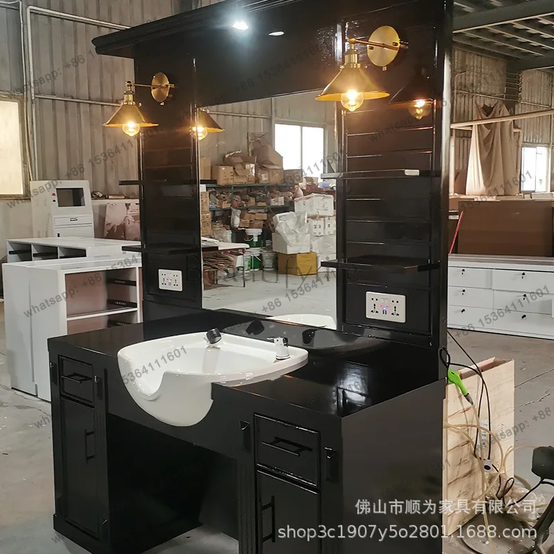 Factory Direct Sales single-sided standing mirror for barbershops, mirrors, and salons