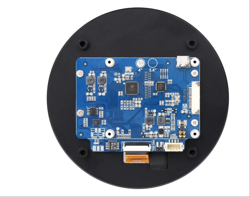 شاشة LCD تعمل باللمس مستديرة 4 بوصة DSI 720*720 بكسل IPS 10 نقاط تعمل باللمس تدعم Raspberry Pi