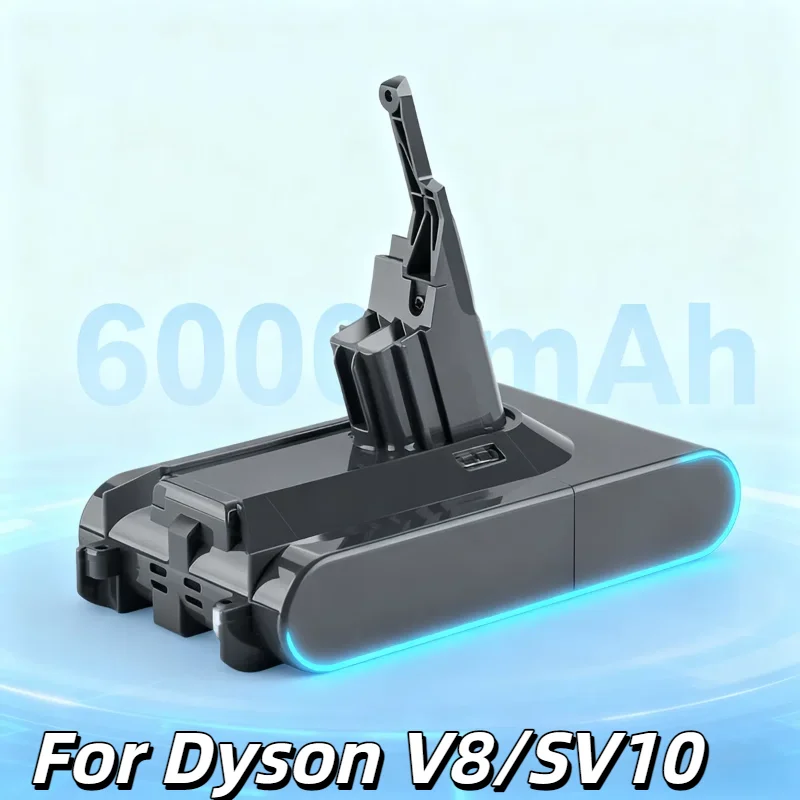 

Совместимый аккумулятор 6000/8000/9800/12800 мАч для пылесосов Dyson V6/V7/V8/V10/V11, длительная мощность со стабильным выходом энергии