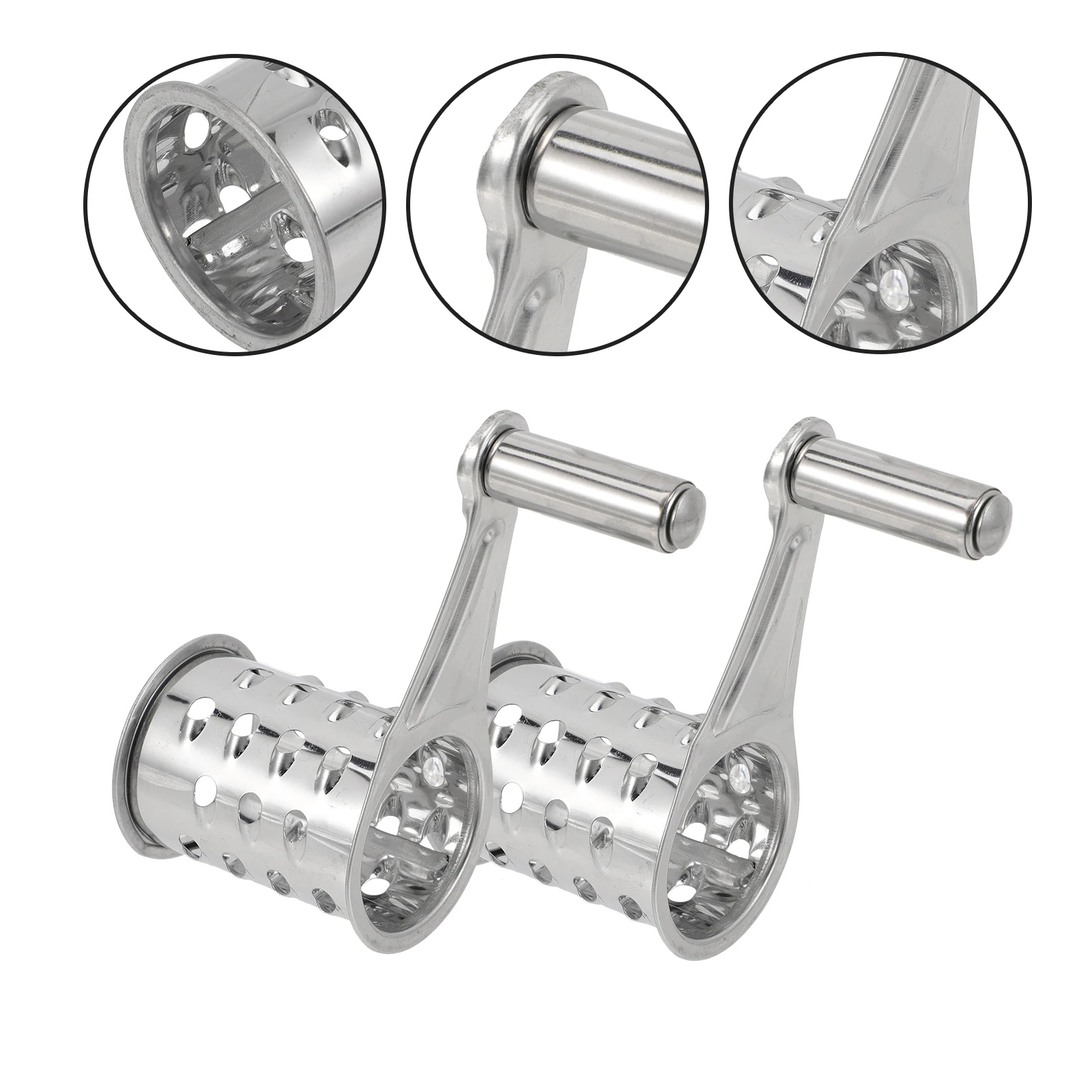 

2pcs Cheese Grater Stainless Steel Manual Handheld Sharp Rust-Proof Compact Kitchenware Easy Clean For Cheese Garlic Condiments