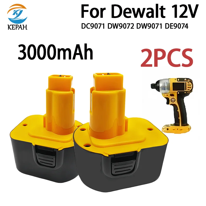 12V 3000mAh Tool battery for Dewalt DE9074 DC9071 DE9037 DE9071 DE9075 DW9071 DW9072 DW9074 DC727 DC