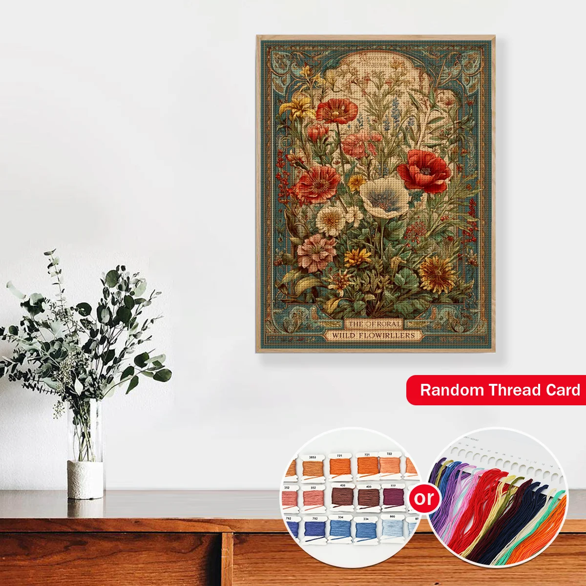 1 Set of 30x40cm-11.8x15.7-inch 11CT/14CT Printed Fabric Cross Stitch DIY Kit, Large Size, Gift Set - view 4