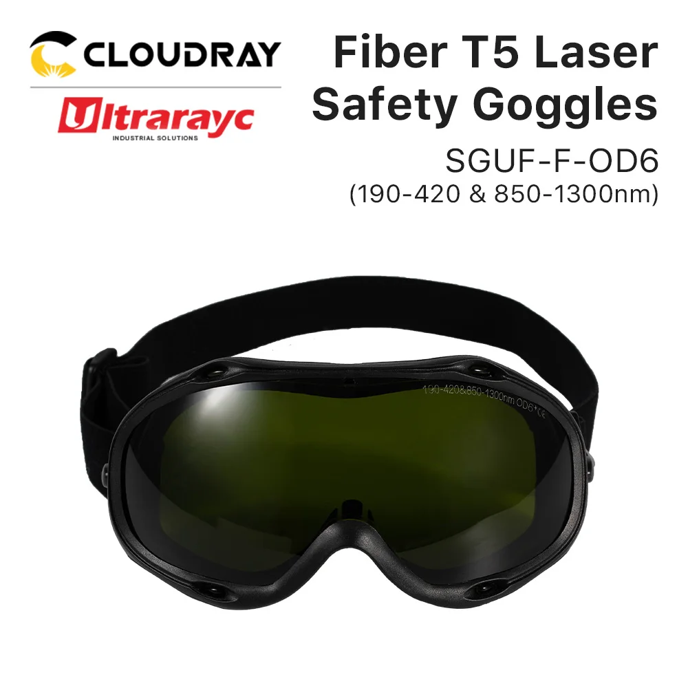 Lunettes de sécurité Laser à Fiber Ultrarayc 1064nm OD6 + CE, bouclier pour Machine Laser à Fiber 190-420nm et 850-1300nm