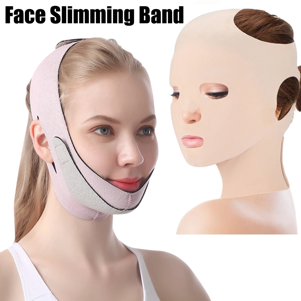 2 Types Reusable Face Slimming Bandage Mask V Line Shaper Chin Cheek Wrinkles Remover Lift Up Tapes Facial Lifting Shaping Belt