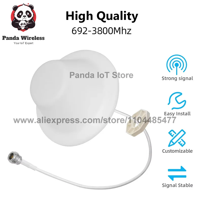1Pcs Omni Indoor Antenna for Cell Phone Signal Amplifier Booster Repeater GSM DCS WCDMA SMA N 800-3700MHz 4G 5G