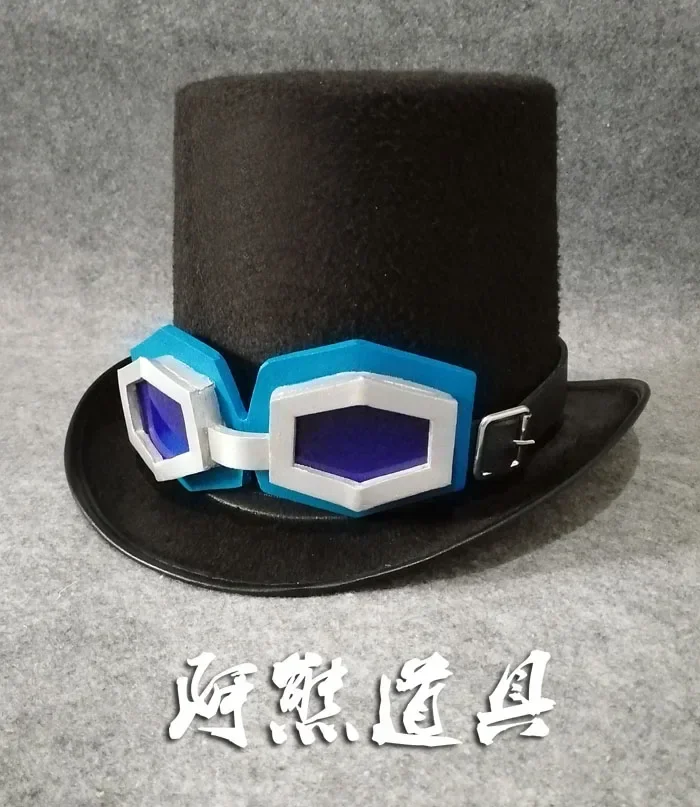 

Hot Anime One Piece Sabo Felt Cap Goggles Formal Hat Cosplay Prop for Halloween Christmas Party Masquerade Shows Accessory