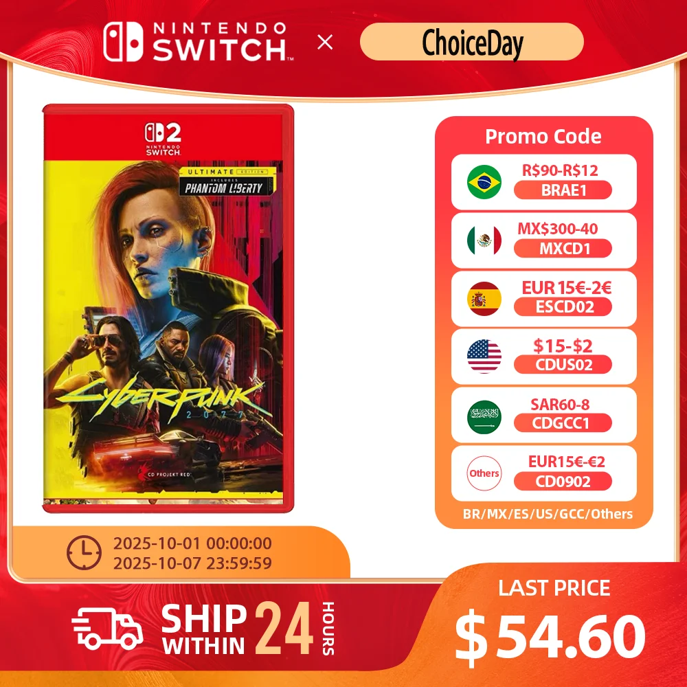 عروض ألعاب Nintendo Switch 2 - الإصدار النهائي Cyberpunk 2077 - ألعاب Adventure Action وإصدار RPG Genre Switch 2