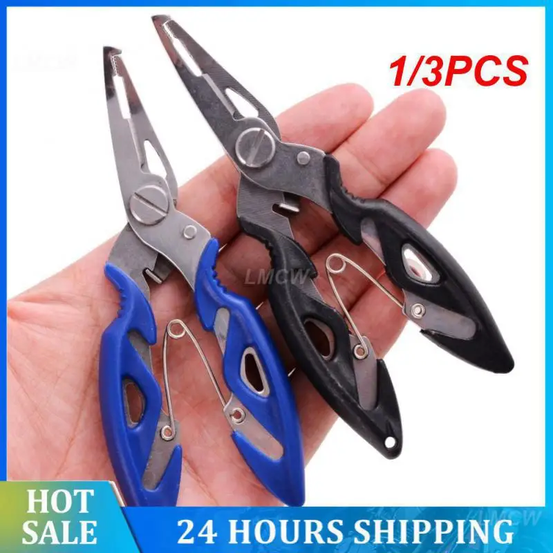 1/3PCS Bait Tongs Bent Nose Pliers Automatic Return Spring Fishing Pliers Fishing Equipment Hook Extractor Extended Pliers