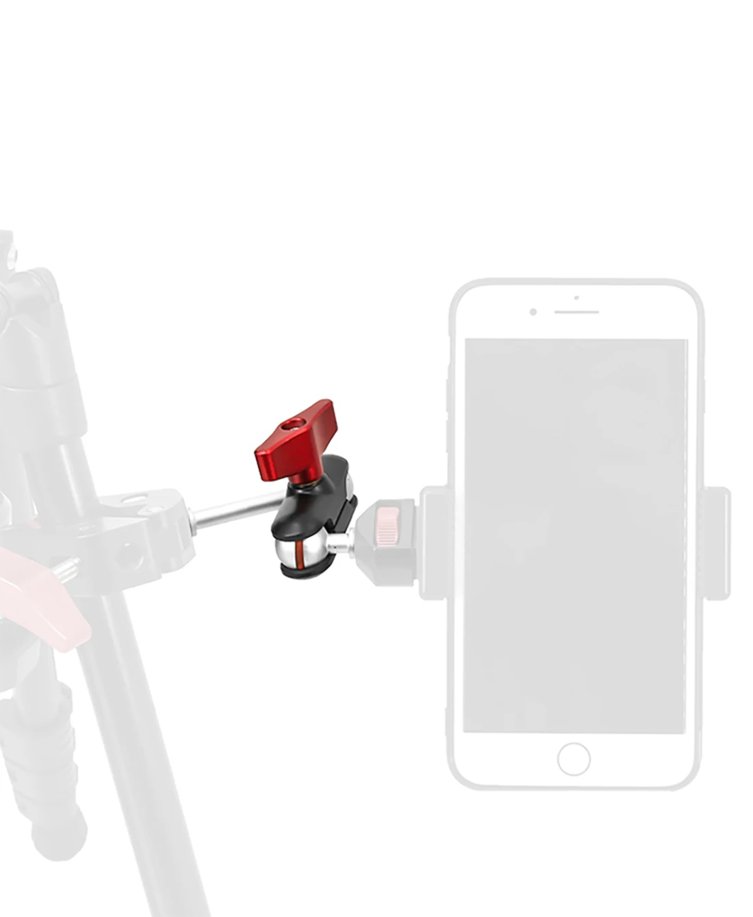 360-Stativ-Adapter für Magic Arm, Dual-Kugelkopf, 1/4 Zoll Schraube, Gelenkanschluss für Kamerakäfig, Monitorständer, LED-Lichthalter – Detail 15