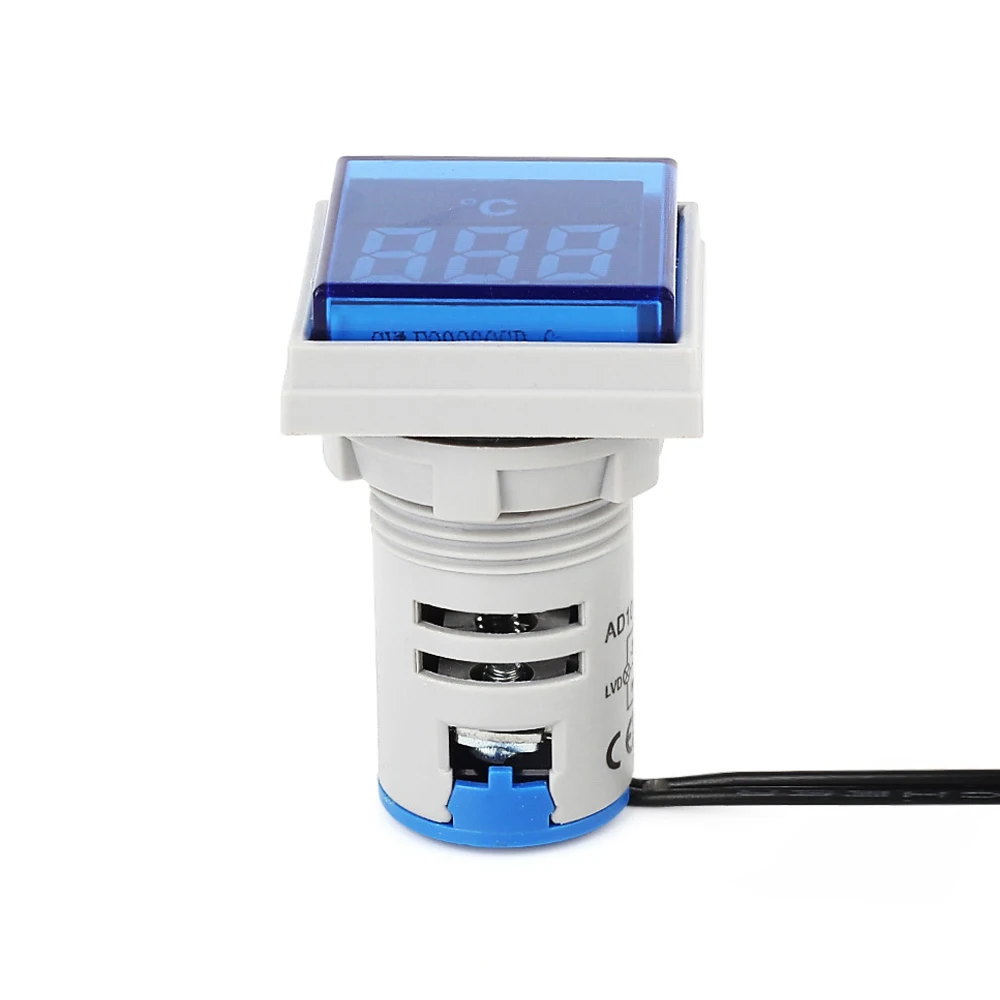 ABILKEEN Hot Selling 31.3X31.3MM Square Flat Head Mini Thermometer Max AC380V Industrial Digital Display Thermometer