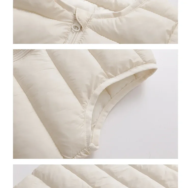 Leichte Baumwollweste für Babys, Herbst- und Wintermodell, warmes, ärmelloses Oberteil für Mädchen und Jungen, Freizeitweste für Kinder, ärmelloses, gefüttertes Innenfutter. – Detail 14