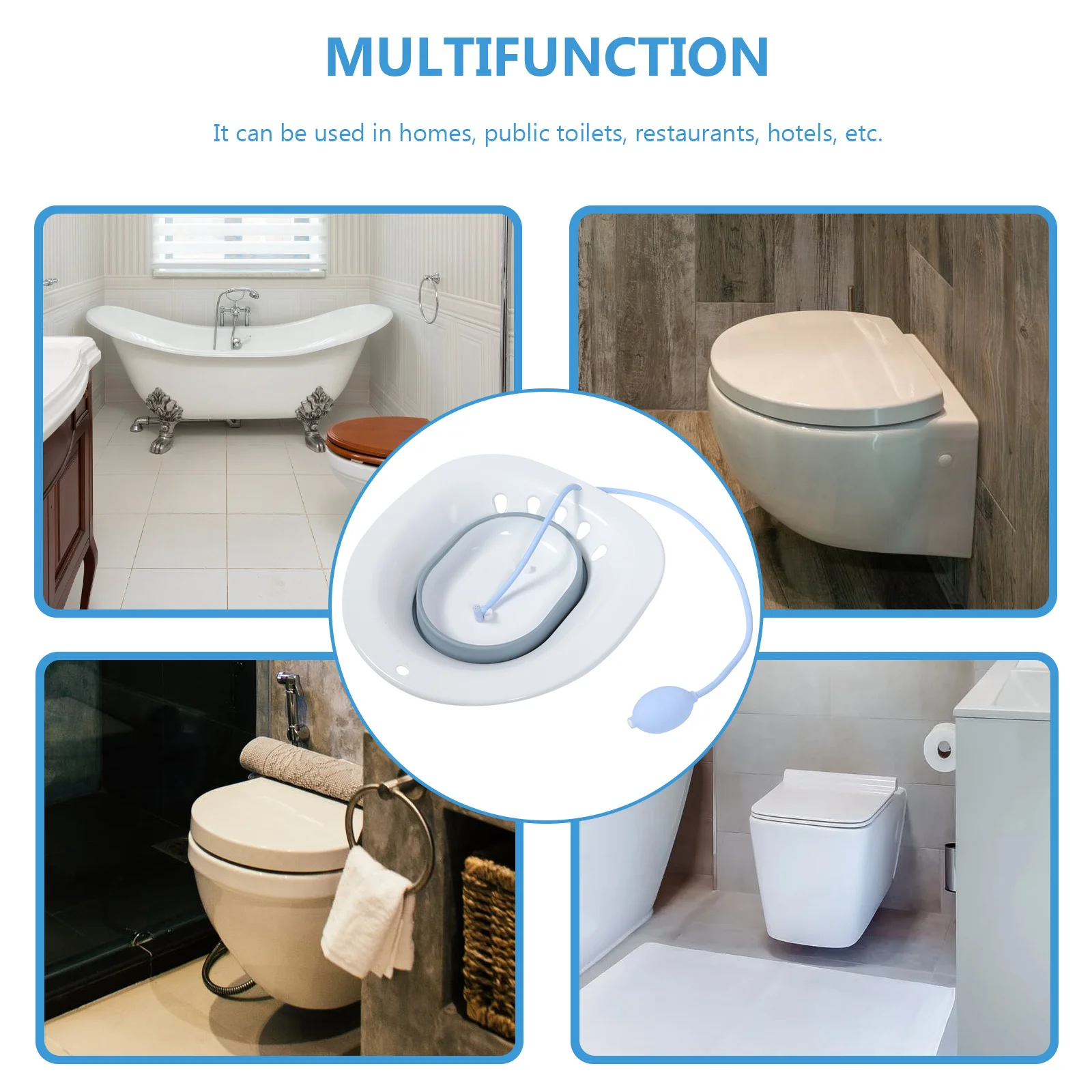 

Collapsible Wash Bin Folding Basin Sitz Bath Foldable Non-squatting Bidet Elder