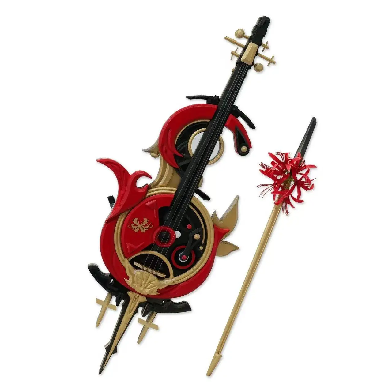 Spiel Wuthering Waves Phrolova Cosplay Red Magic Lily Violine Requisiten Cartoon Geige Waffen Halloween Weihnachten Party Zubehör