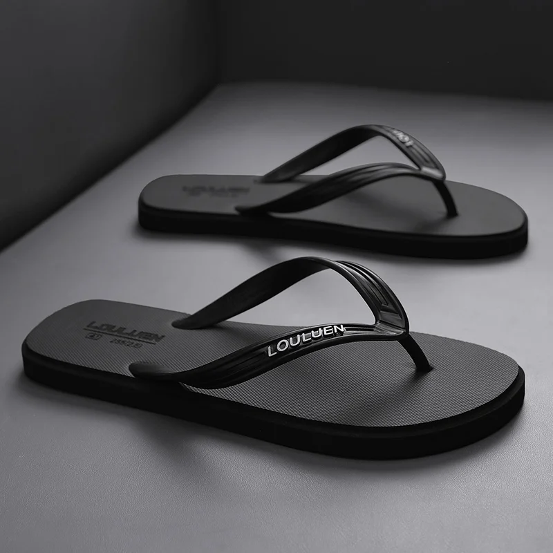 Men's Flip Flops Soft Sole Slippers Comfortable Open Toe Flip Flops for Indoor Outdoor Walk Summer Beach Flip Flops House Slides
